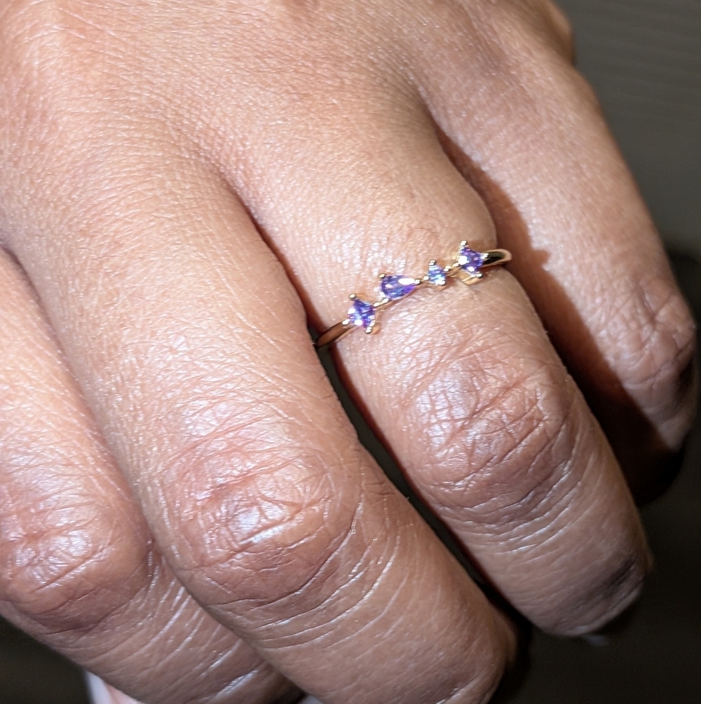 925 beautiful sparkling promise ring sz 6 - Picture 9 of 16